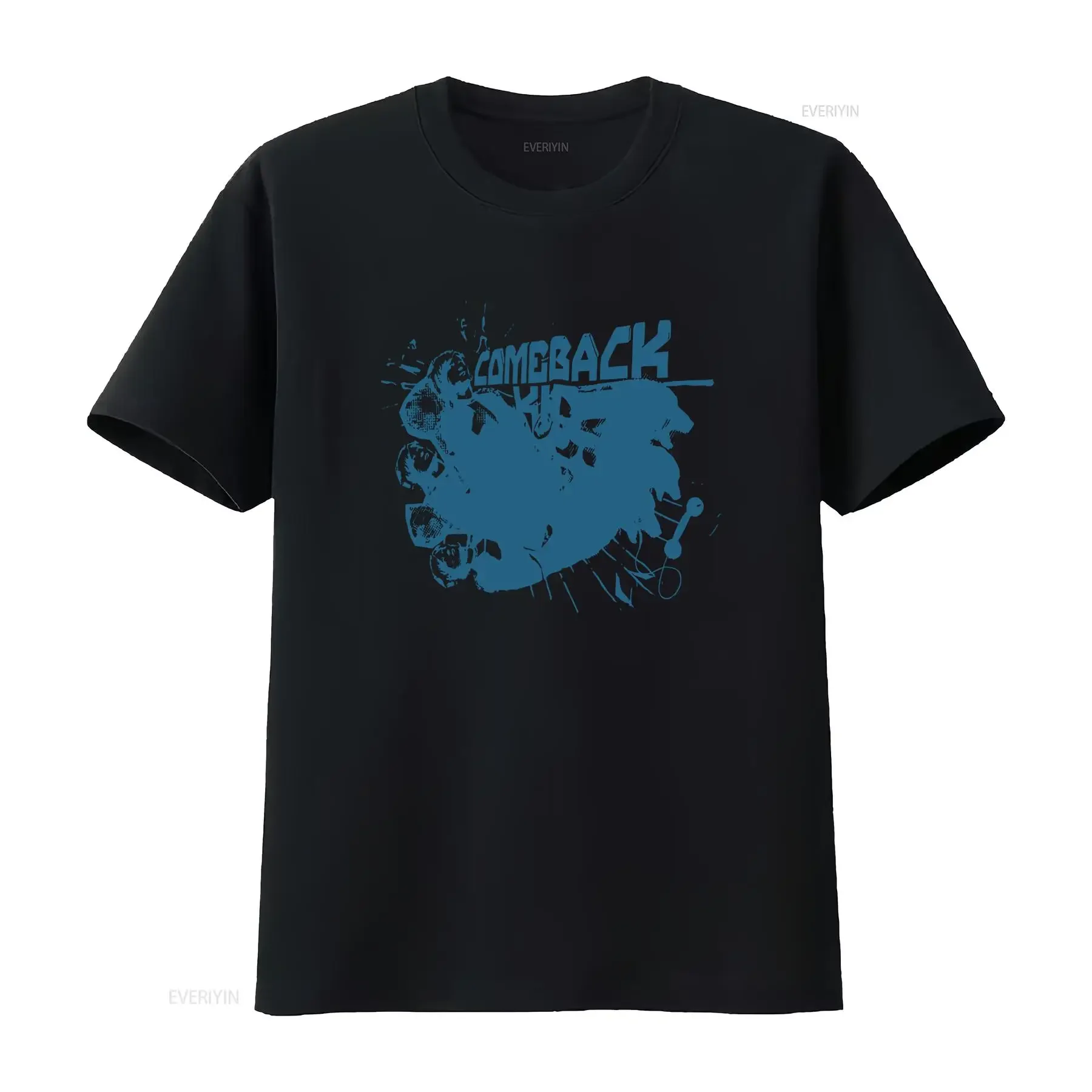 Vintage Comeback Kid T Shirt Hardcore Style for Retro Lovers vintage Washed graphic homme Stretched designer clothes