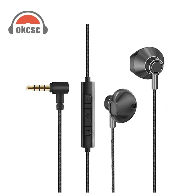 OKCSC-auriculares con cable P120, audífonos con micrófono para reuniones en línea, transmisión en vivo, oficina, con enchufe de 3,5mm