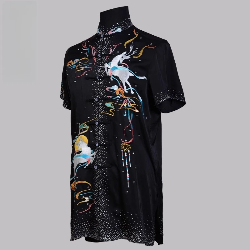 Custom Martial Arts Uniform Kung Fu Suit with Dragon Embroidery Southern Fist Long Fist Reinforced for KungFu Forms Competition