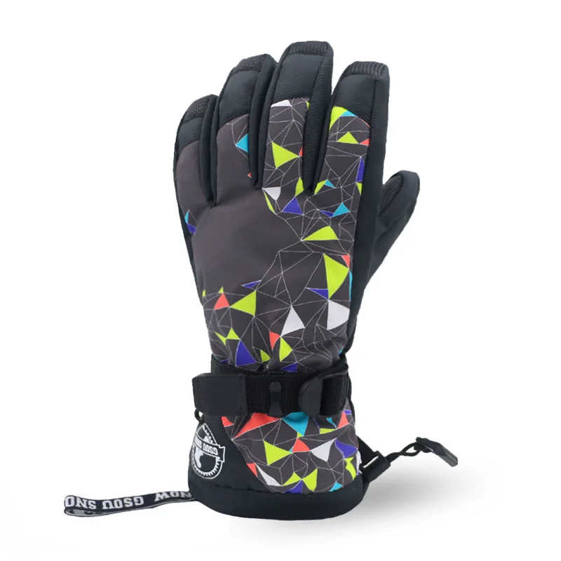 Guantes de nieve para mujer, manoplas térmicas más gruesas a prueba de viento, impermeables, al aire libre para esquí y snowboard, cálidos, de camuflaje, invierno,-30