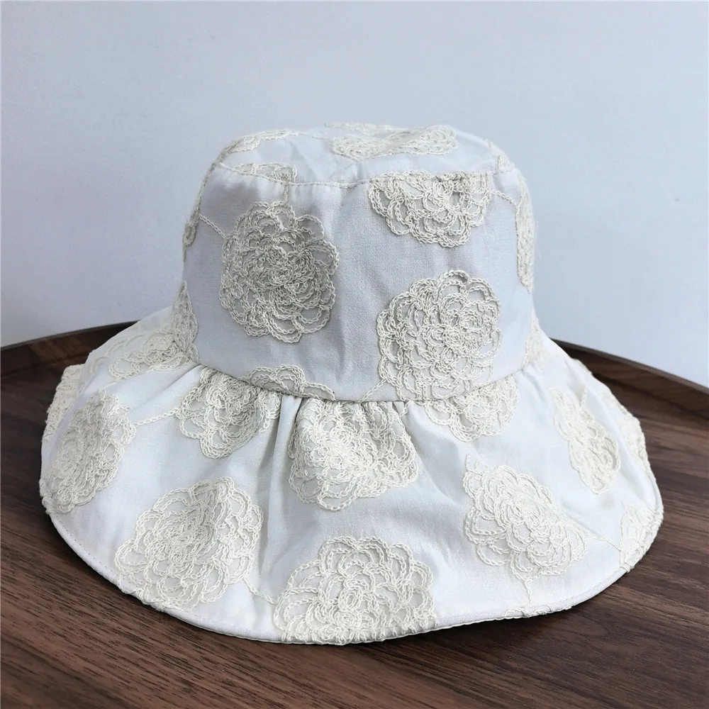 

Sun Hat Women Summer Protection Flowers Big Brim Cap Beach Accessory For Fishing Hiking Climbing Outdoor