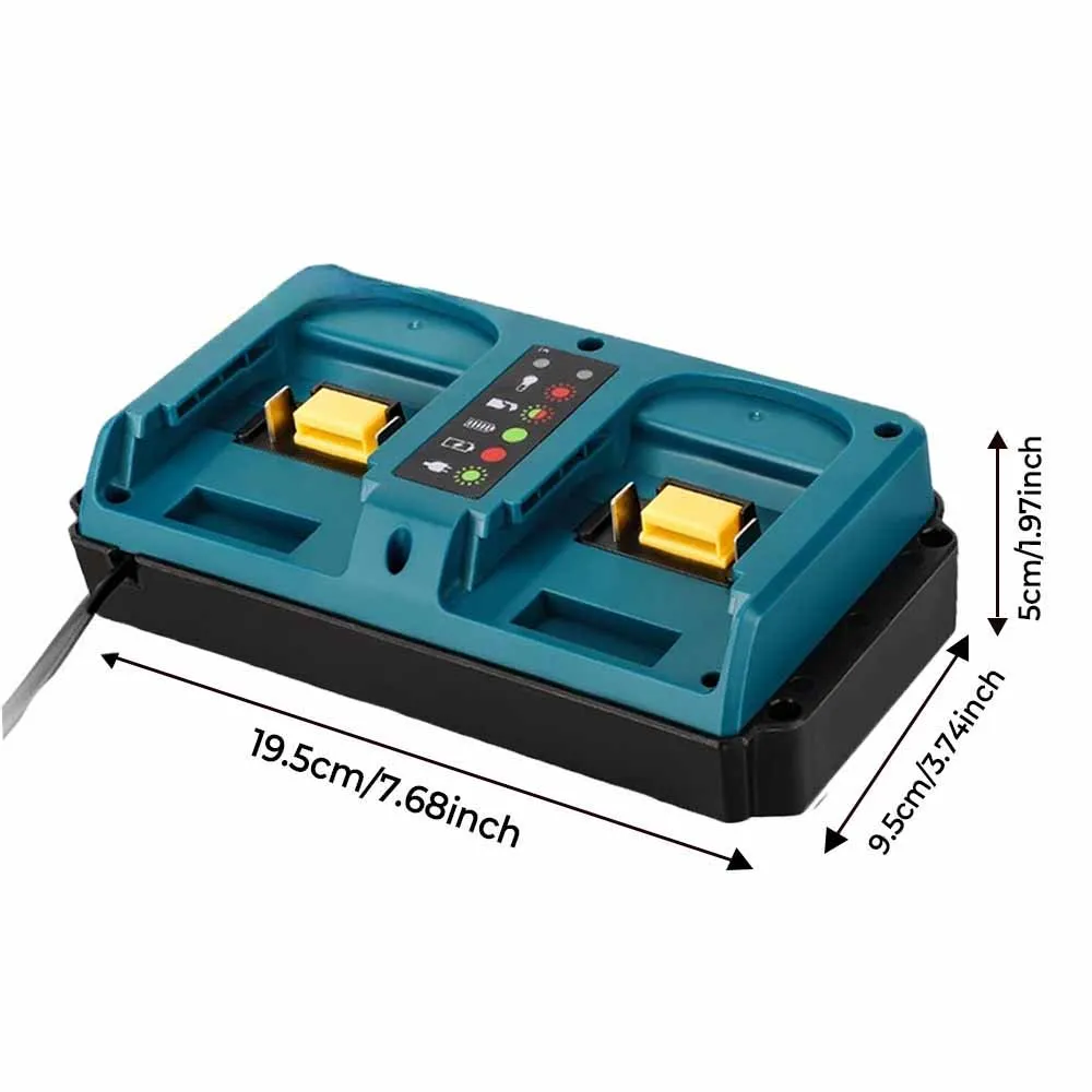 For Makita 18V Double Charger EU/US Plug Replacement For Makita 18V Li-ion Rechargeable For BL1815 BL1820 BL1830 Fast Charger