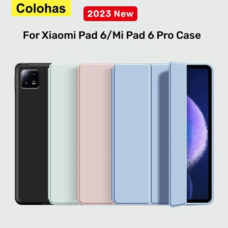 

Smat Case for Xiaomi Pad 6 2023 11 Inch PU Leather Tri-folding Magnetic Cover Funda for Xiaomi Mi Pad 6 MiPad 6 Pro 2024 Case