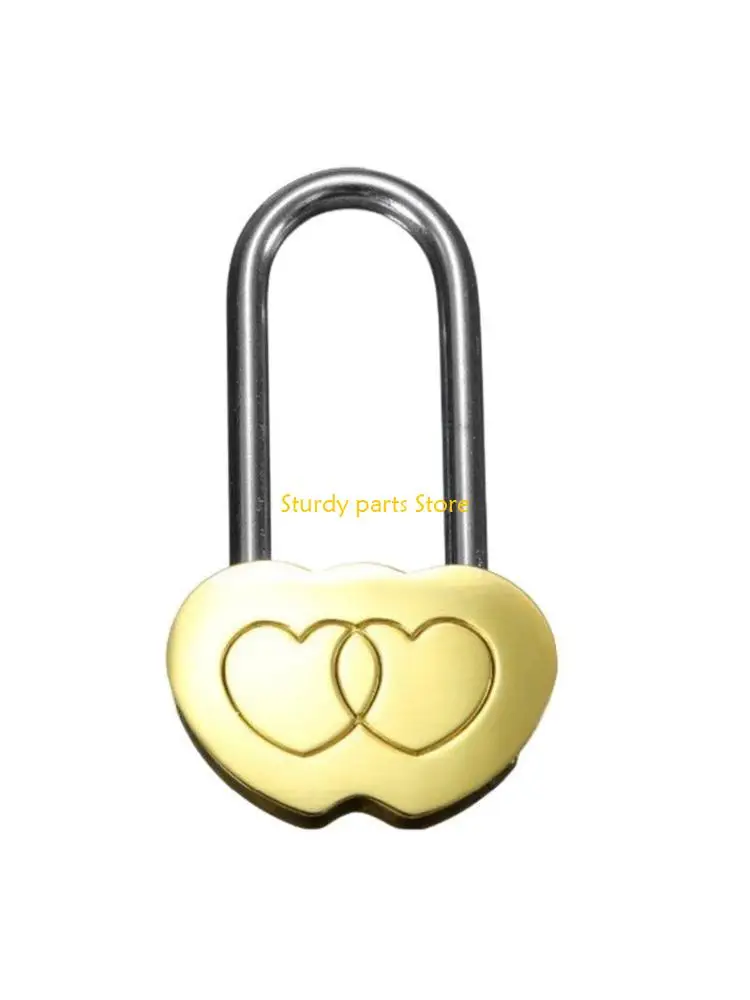 

97QC персонализированный навесной замок с гравировкой двойного сердца, замок любви, подарки на годовщину Святого Валентина