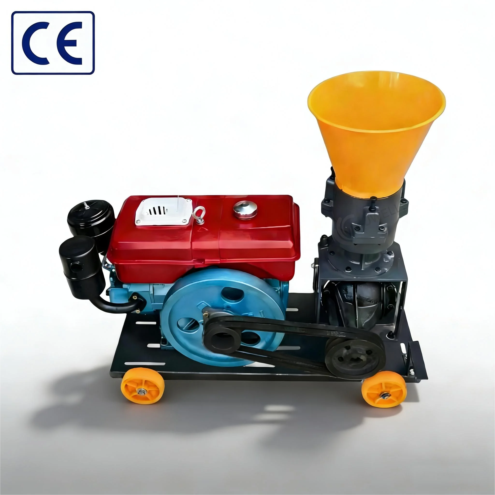 New 8HP Diesel-Powered High Productivity Animal Feed Pellet Machine Mobile Livestock Pelletizer For Home Farm Use Factory Direct