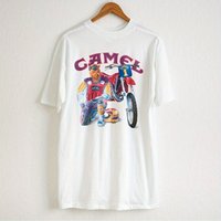 1993 Camel Super Cross Short-sleeved Cotton T-shirt Summer New Retro Fashion Men's and Women's Streetwear