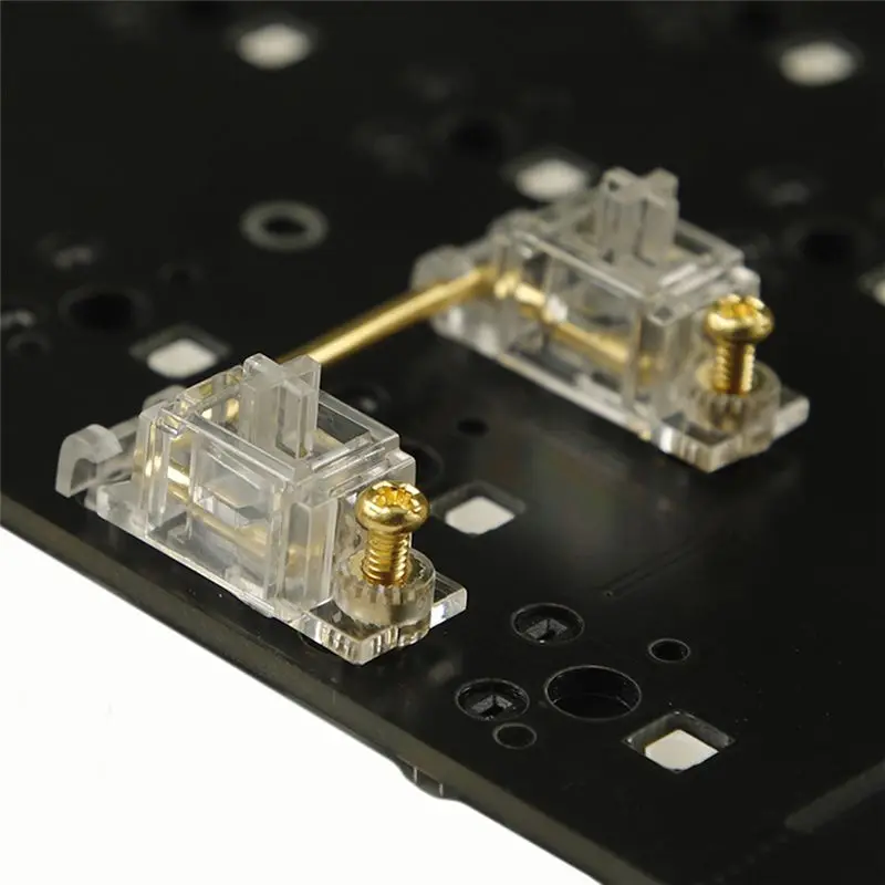 A46M-Transparent Gold Plated Plate Mounted Stabilizer For Custom Mechanical Keyboard Plate