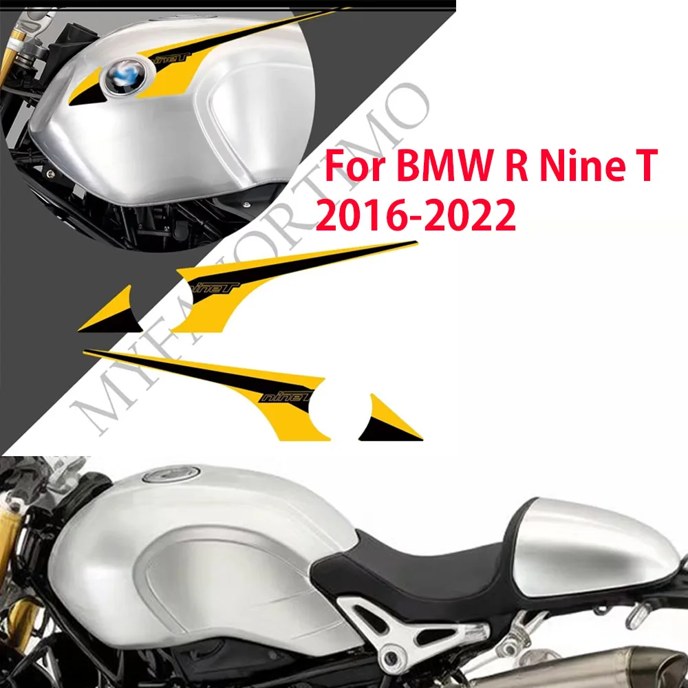 For BMW R Nine T 2016-2022 Motorcycle Fuel Oil Protector Kit with Knee Tank Pad Side Grips Stickers Moto Decals Accessories