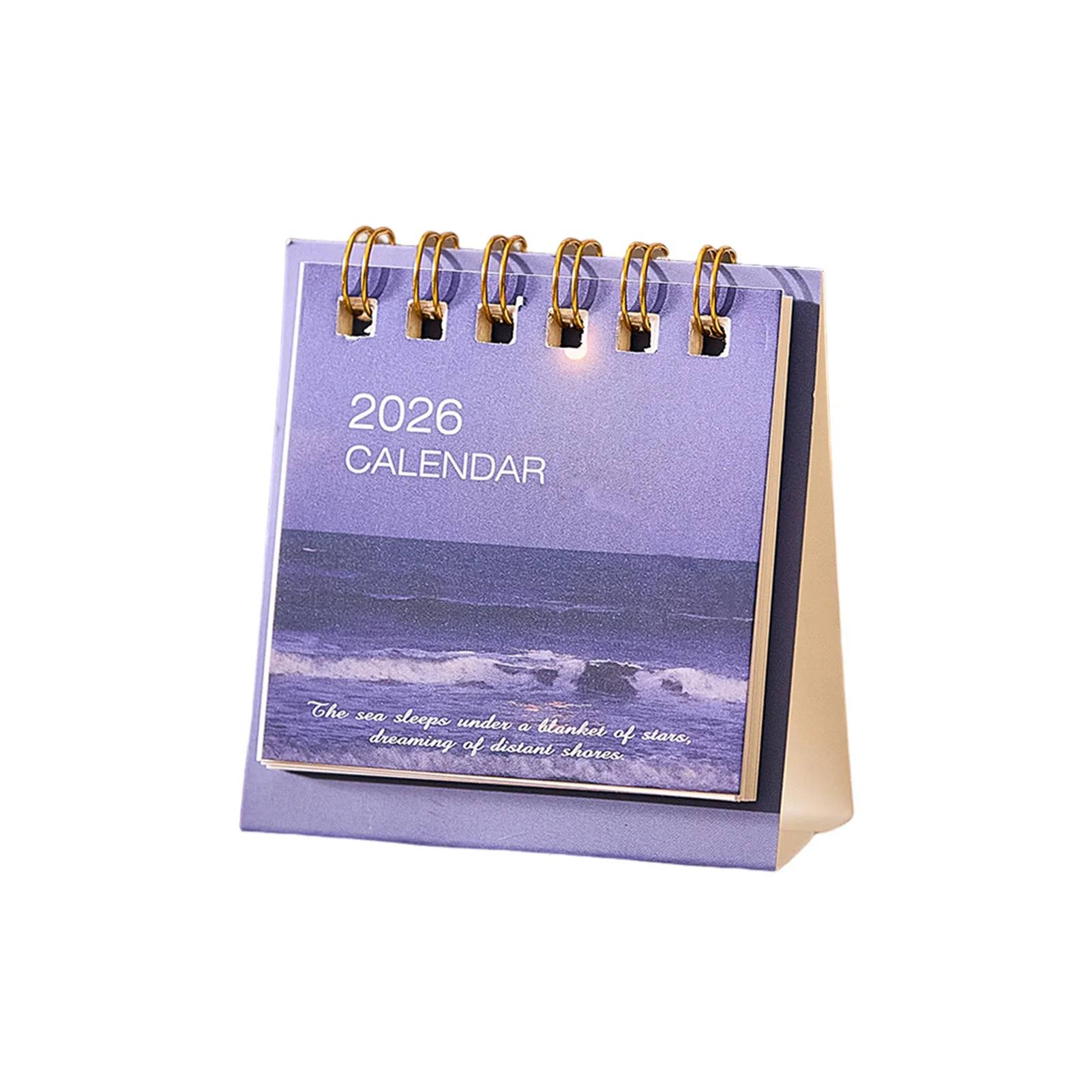 2026 تقويم صغير لسطح المكتب، موضوع ضوء النجوم، نمط المناظر الطبيعية الإبداعية لتنظيم المواعيد المهمة #6