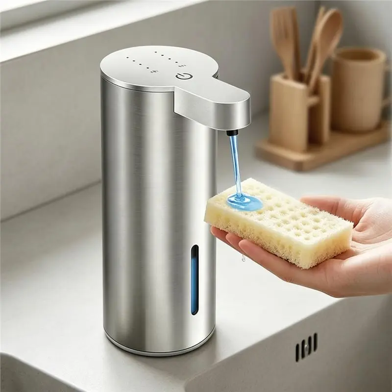 IALJ-Touchless Automatic Liquid Soap Dispenser, IPX5 Waterproof, Wall Mount, For Hand & Dish Soap, Bathroom Kitchen Hotel