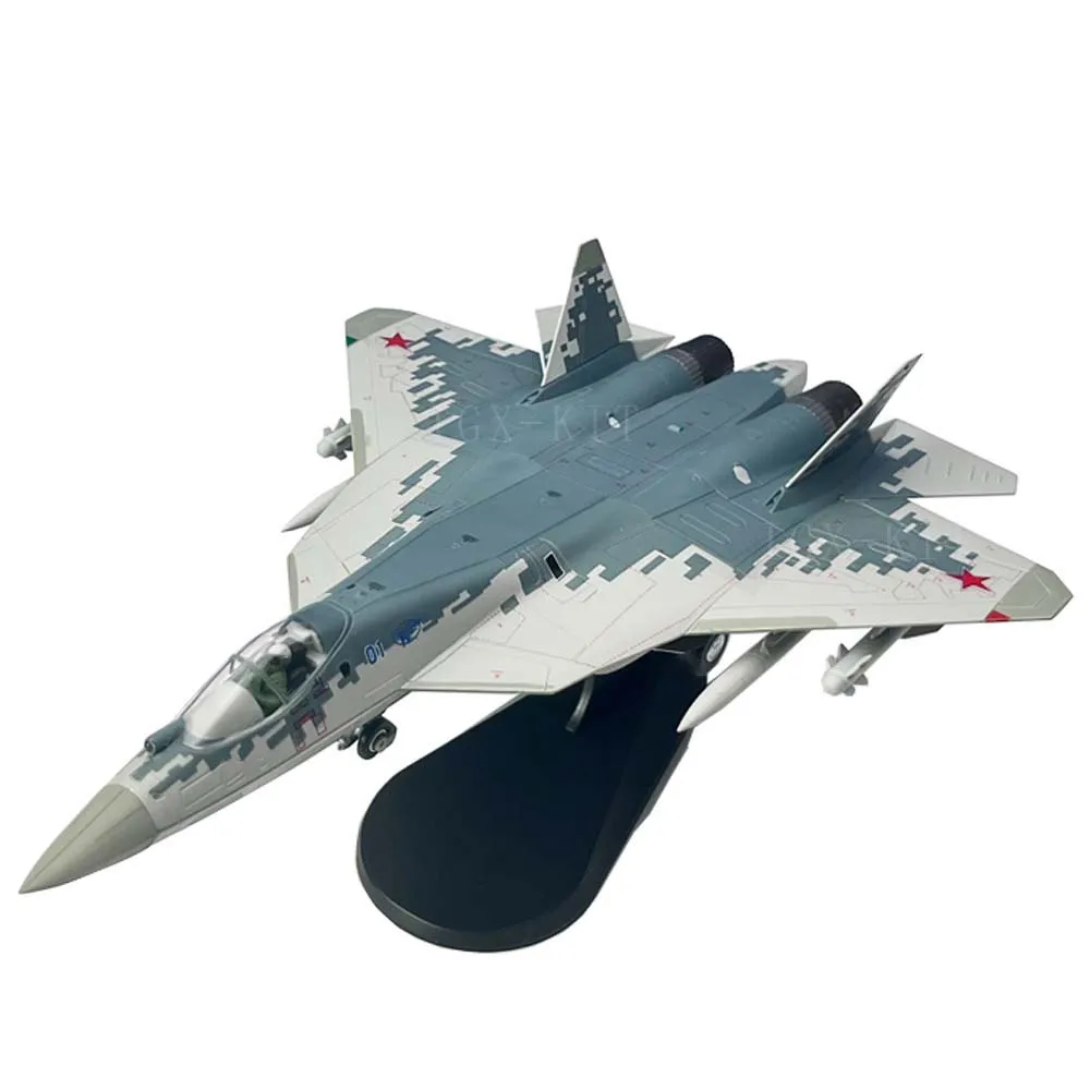 Sukhoi lutador jato avião modelo brinquedo, aviões militares, liga acabada, Simulação Diecast, Metal, russo, SU57, 1:72 Escala