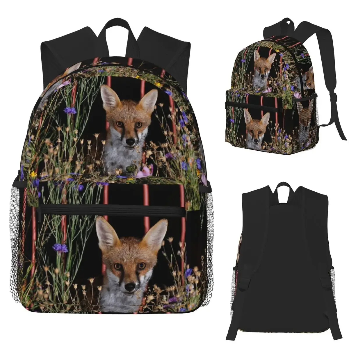 

Потрясающий городской красный рюкзак для оказания первой необходимости с полевыми цветами, школьная сумка, дорожный рюкзак для мужчин и женщин, сумка для книг, сумки на плечо