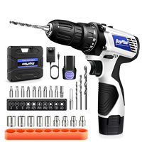 Cordless Drill Screwdriver with Battery, 45Nm Electric Screwdriver, Impact Driver Drill, 2 Speed, Forward & Reverse Setting