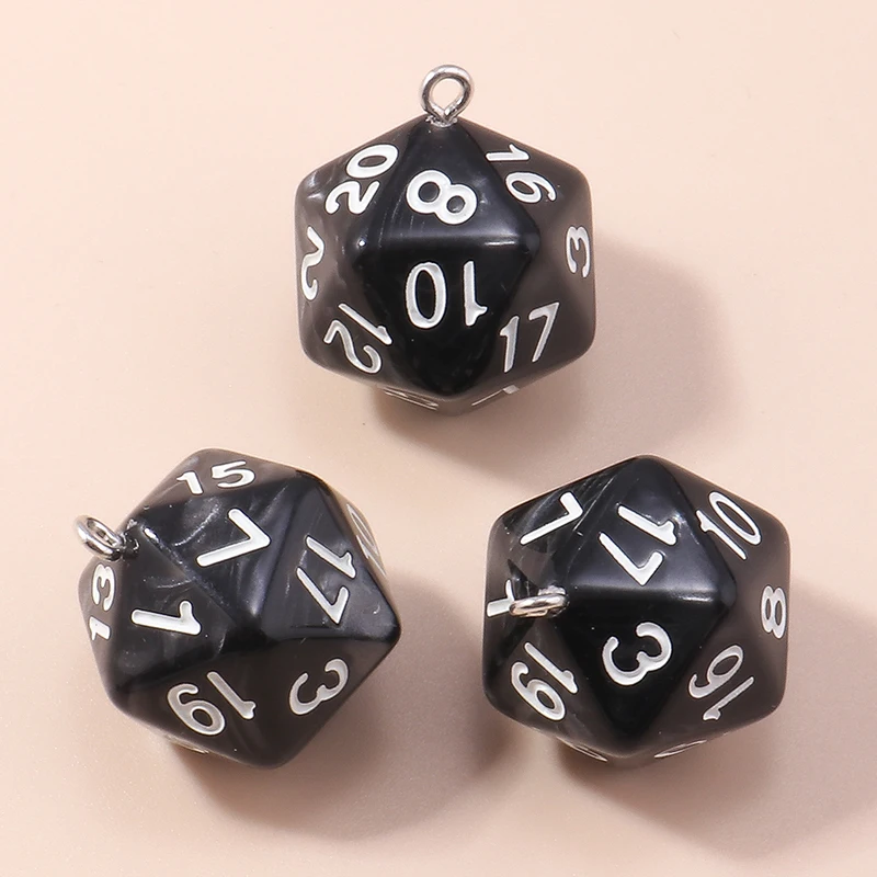 Leslie 5 teile/satz Acryl Würfel Spiel Requisiten Pädagogisches Spielzeug Facettenreiche Digitale Würfel für DIY Schmuck Machen Zubehör – Detail 11