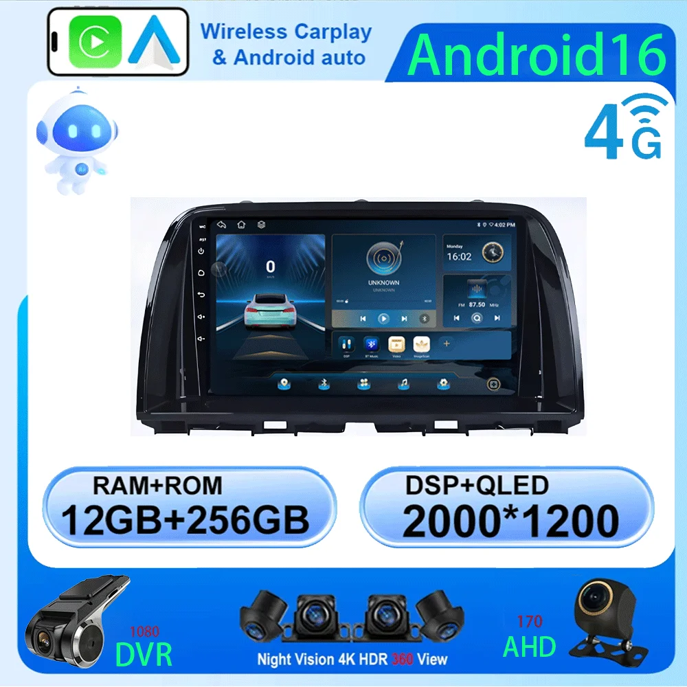 9" Android 16 Car R…