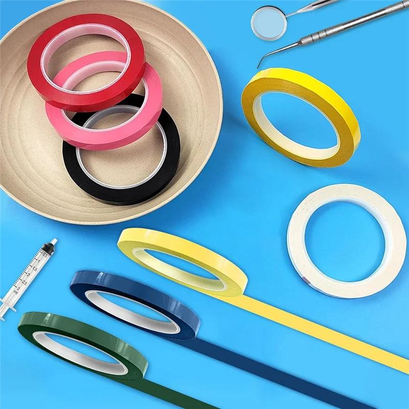 A15F-15 rolos de fita de esterilização de autoclave, 1/4 Polegada de largura 216 pés de comprimento fita de identificação de instrumentos 10 cores