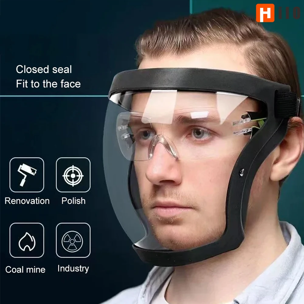 Hilo Anti-fog Full Face Protection Mask With Filter Anti Splash Anti Droplet Mask Head Wear Glasses Space Spherical Goggles