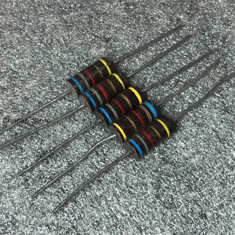 10PCS/brand new American antique AB resistor 5W 6.82K 6820R 5% carbon film (carbon core) fever audio resistor