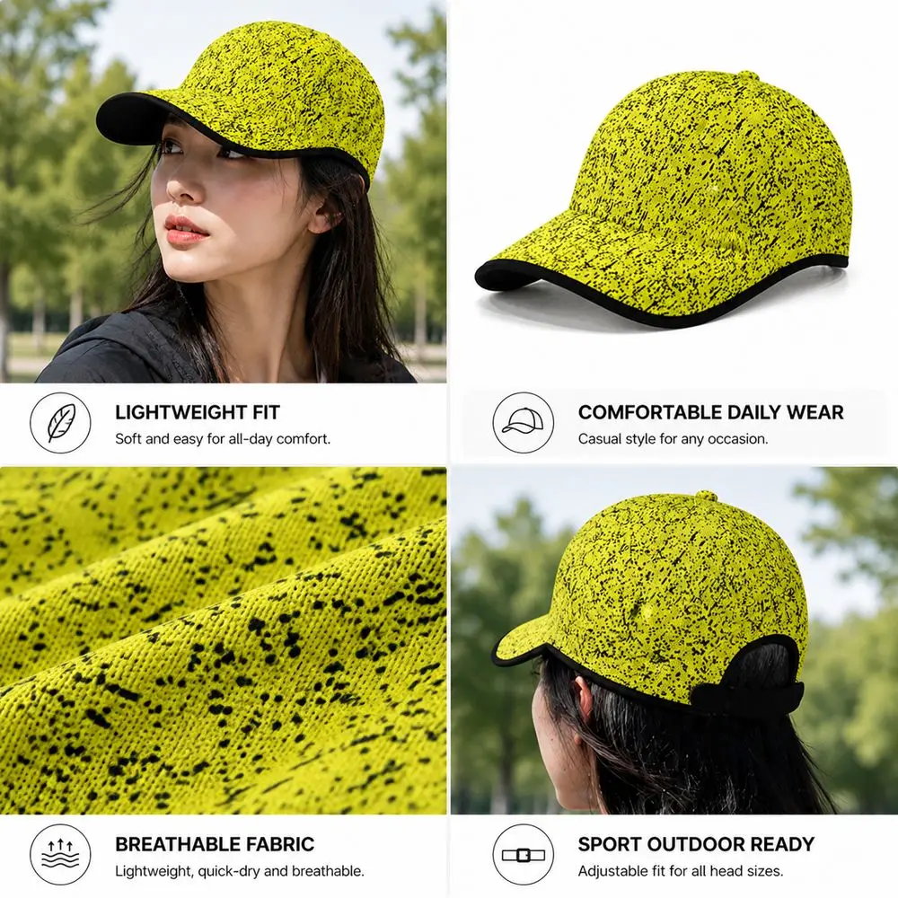 New Design Seamless Baseball Cap Packable Quick Drying Sports Hat Breathable Polyester Visor Cap