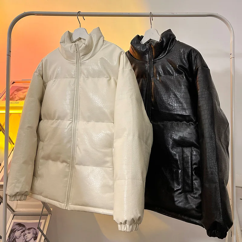 

New Winter Cotton-padded Jacket Men's Waterproof Windproof Outdoor Casual Warm Coat Loose Thickened Zipper Stand Collar Parkas