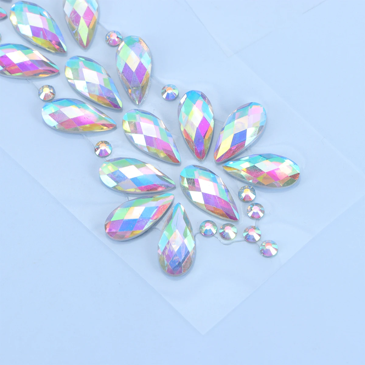 

3 Sheets Resin Rhinestone Sticker Set Bright Colored Petals DIY Craft Decoration for Car Laptop Mobile Art Projects Crystal