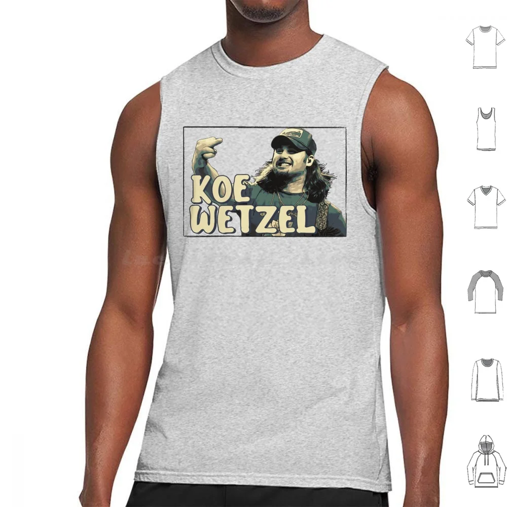 Koe Wetzel Shooting Bird Cartoon Tank Tops Vest Sleeveless Koe Koe Wetzel Music Texas Country Outcast Best Selling Trend Fun