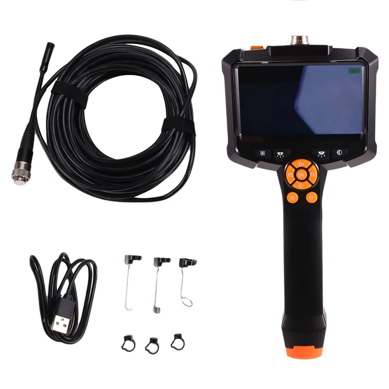

Durable-Single Lens Endoscope Inspection Camera 4.3 IPS Screen Handheld Inspection Camera 1080P 8MM Endoscope Camera With Light