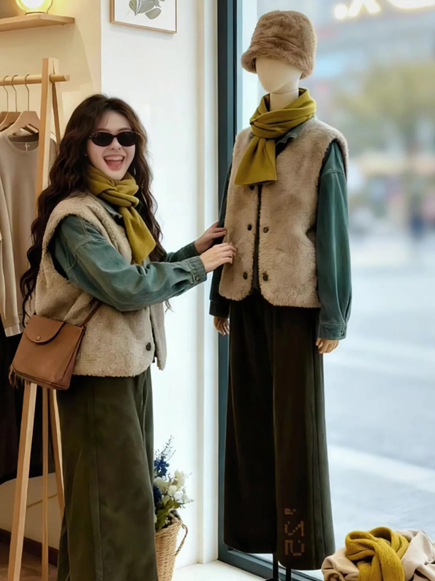 

Warm Comfortable Thiened Svel Vest Outerwear for Commuting Casual Layering Sle Winter Women's Faion Jaet