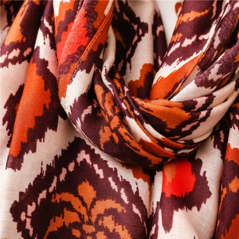 2022 New Cotton Tree Print Tassel Scarf Shawls Long Beach Wrap Hijab Scarves Free Shipping