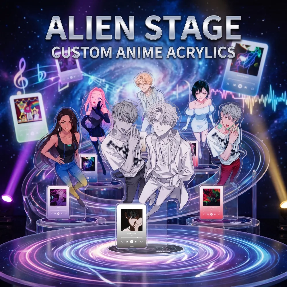 Alien Stage Anime Acrylic Stand Keychain 2026 New Sua Hyuna Till Mizi Luka Combo Set Cute Character Merch Custom Pattern