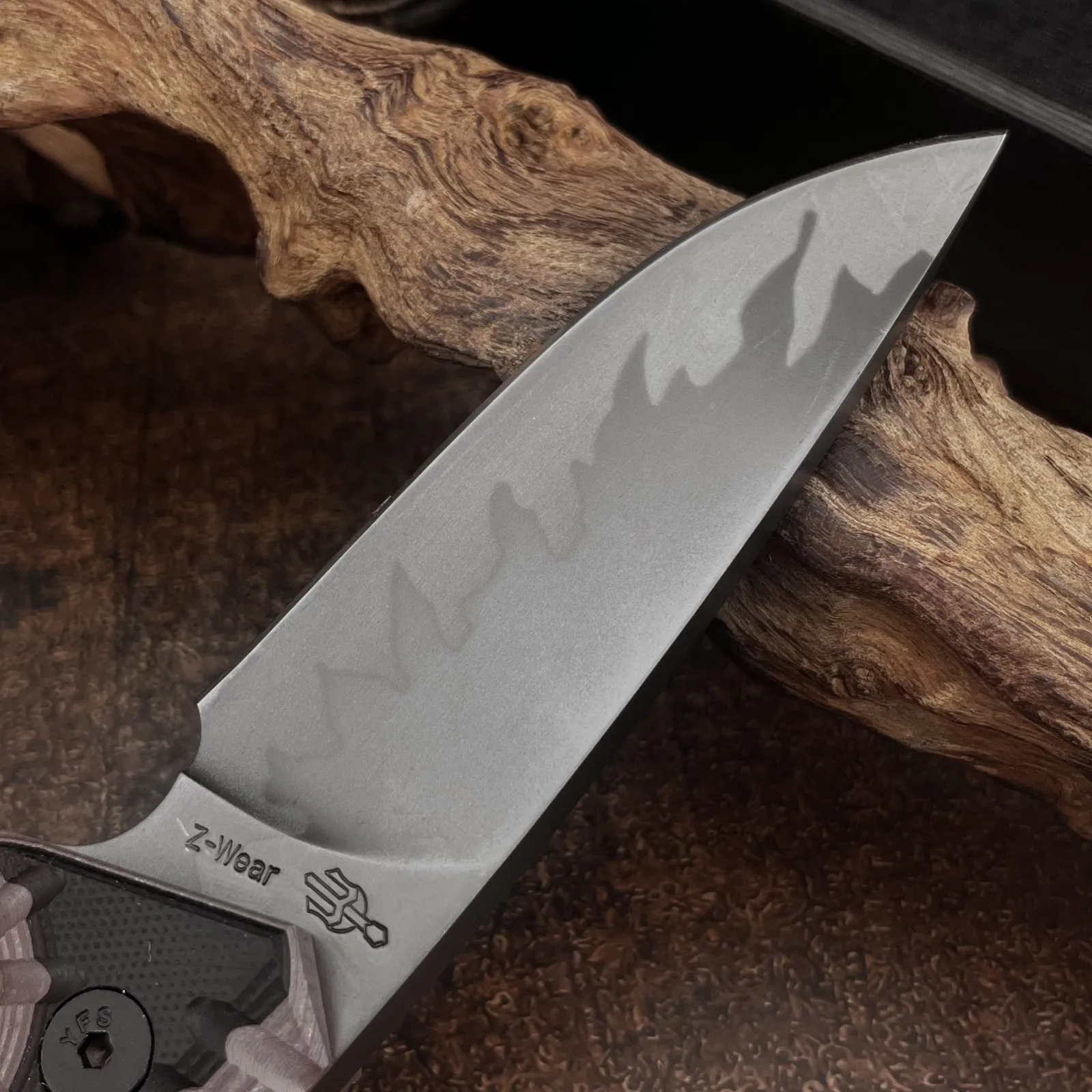 M27 Survival Fixed Blade Knife Corrosion-Resistant 9Cr18Mov Steel Non-Slip G10 Handle for Outdoor EDC Utility Tools