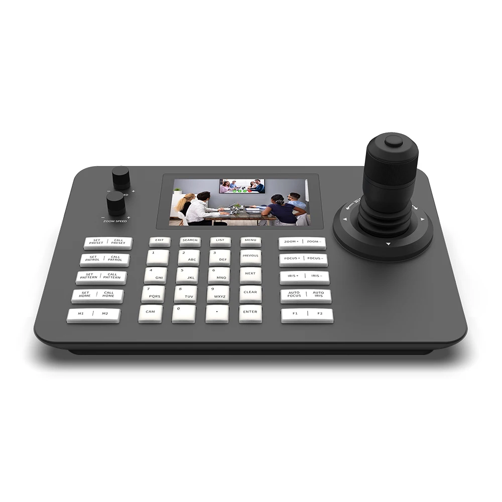 5 Inch LCD Screen RS422 RS232 RJ45 4D Ptz Controller Decoding Series Keyboard With POE For PTZ Camera Housing