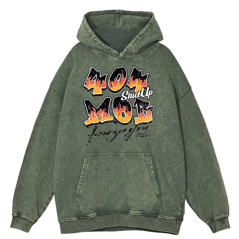 

Retro Distressed Wash 404Mob Snutup Error Page Clothes Men Fashion Hooded Pullovers 100% Cotton Hip Hop Hoody Autumn Sweatshirt