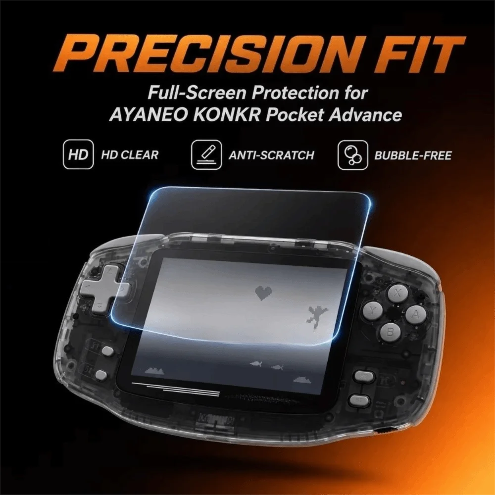 Tempered Glass Screen Protector Game Console Screen Protector Tempered Glass HD Clear Handheld Screen Protector Anti-Shatter