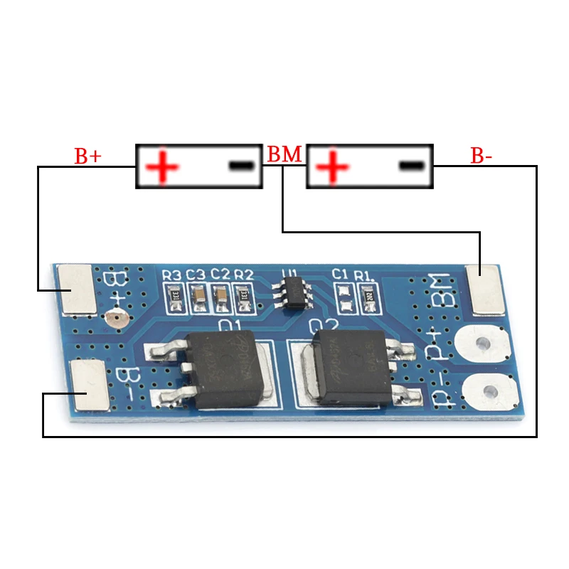 MGQH 2S 10A 7.4V 18650 lithium battery protection board 8.4V balanced function/overcharged protection