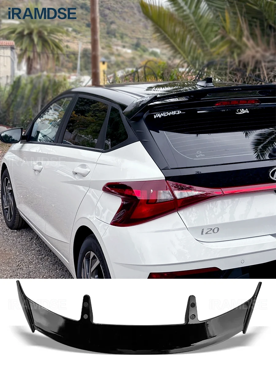 Spoiler do Hyundai i20 Powierzchnia węglowa ABS Materiał Typ samochodu TE Tylna szyba Skrzydło bagażnika