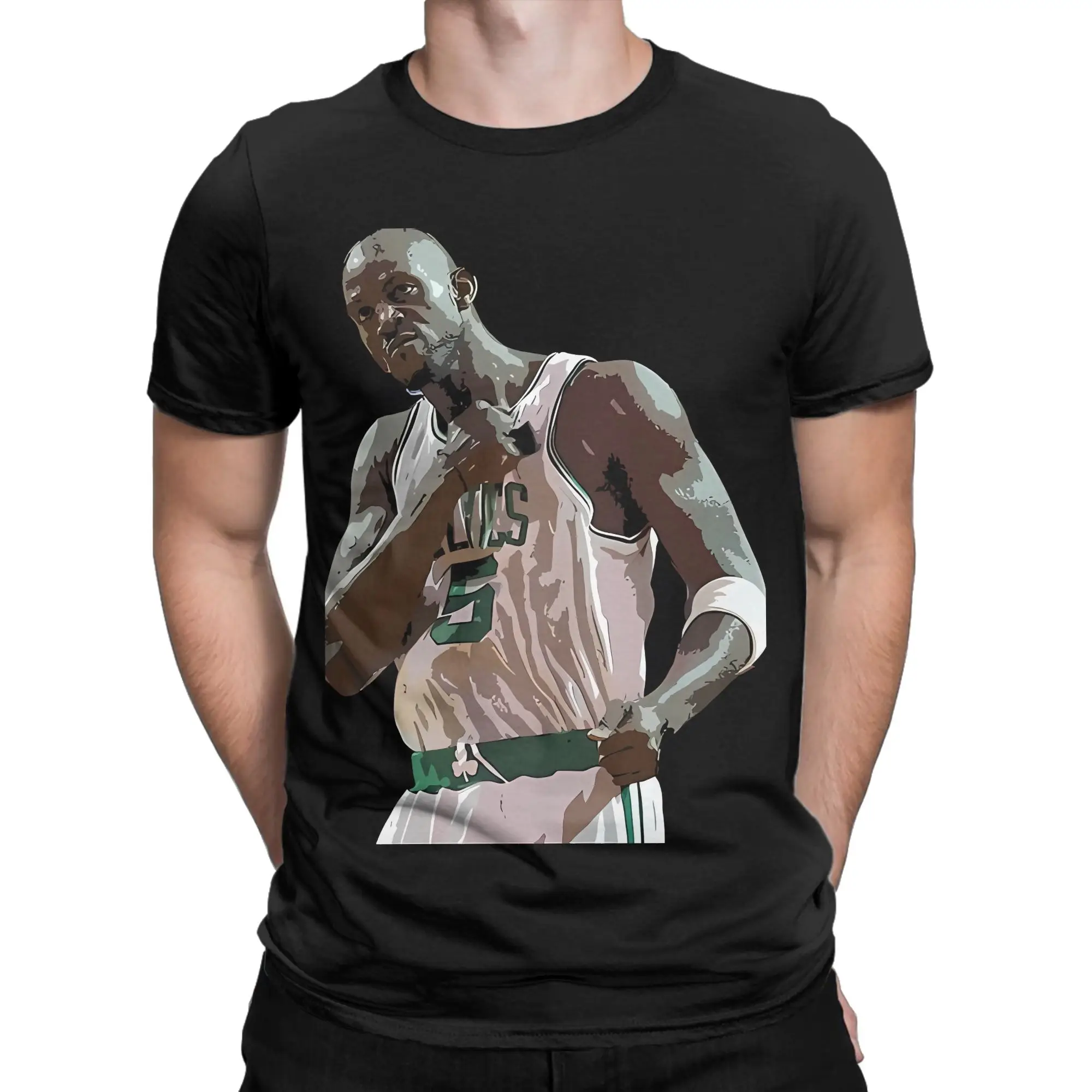 Camiseta novedosa de algodón 100% de Kevin Garnett1, camisetas de Kevin Garnett para hombre