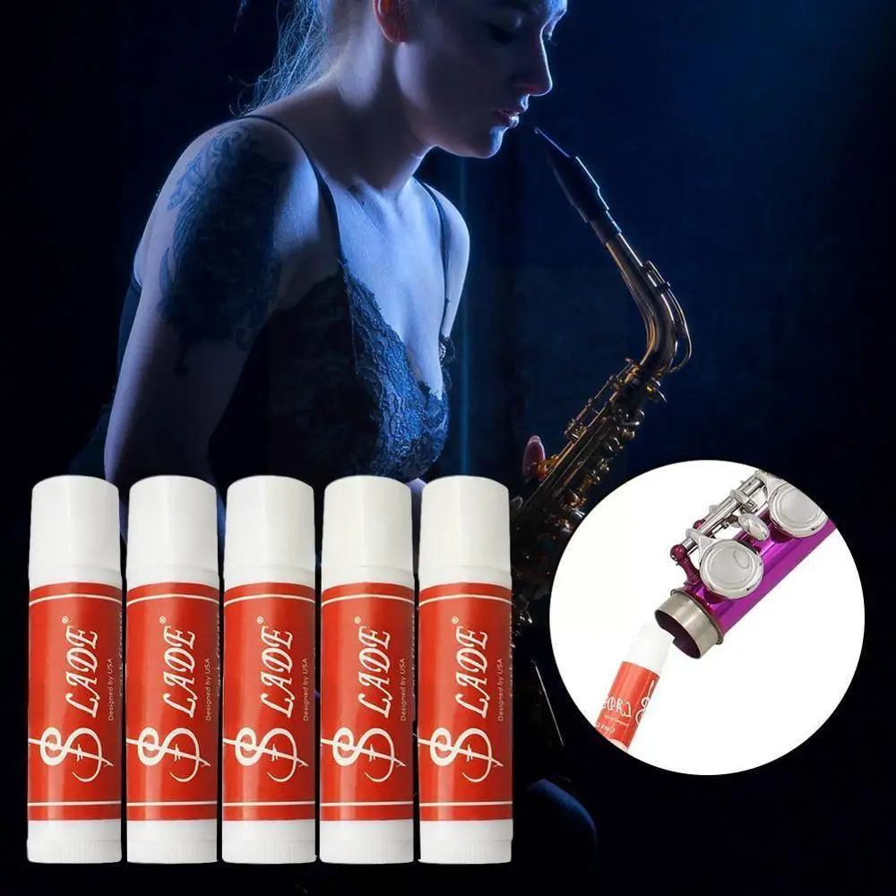 

5pcs/set Cork Cream Saxophone Tools Grease Oil for Clarinet Saxophone Sax Parts Lipstick Style Oboe Lubricate Accessories P7G2