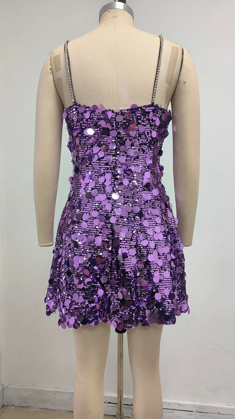 New Women's One-Shoulder Strap Slim Waist Hip-Hugging Party Dress Short Style Dress for Dates And Parties