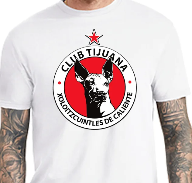 XOLOS TIJUANA MEXICO Futbol Soccer Xoloitzcuintles T-SHIRT Camiseta Calientes