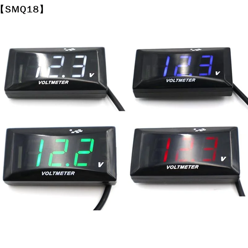 Motorcycle DC 10-150V Digital Voltmeter With Bracket LED Display Waterproof Voltage Tester Battery Moniter Electromobile【SMQ】
