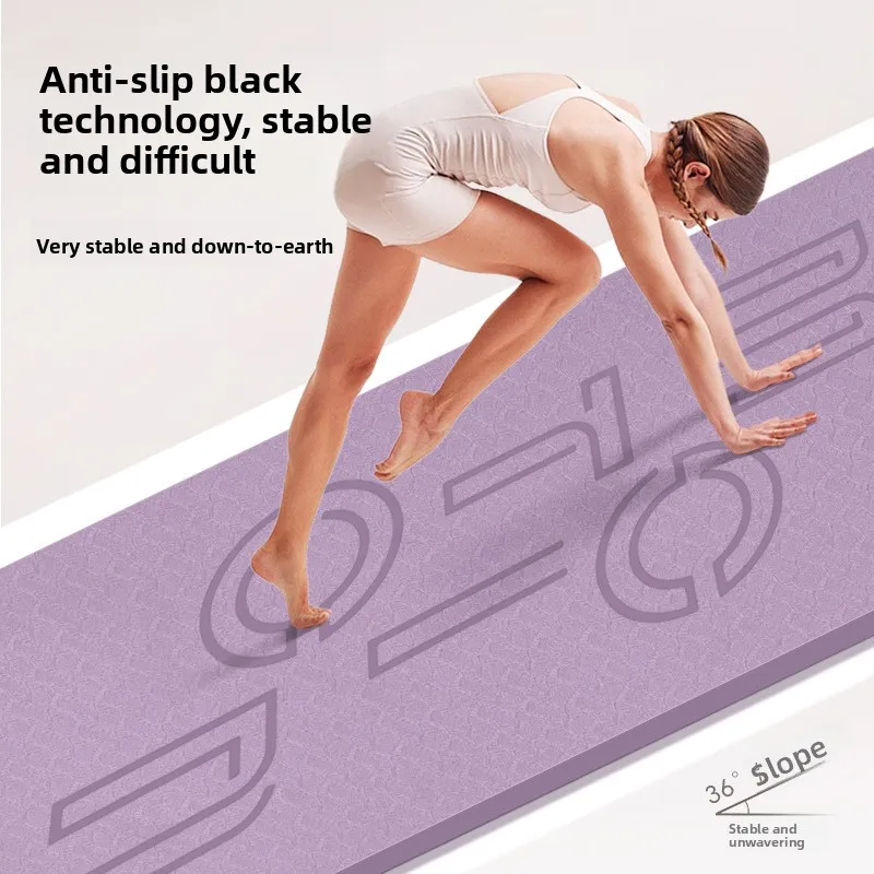 Dual Yoga Mat Large Non Slip Thick Tpe Soundproof Shock Absorption Dance Jump Rope Yoga Mat Thick Yoga Mat Gymnastics Mat