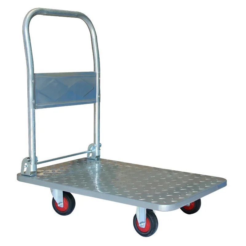 Zware Metalen Opvouwbare Trolley Met Handvat Stalen Platform Trolley