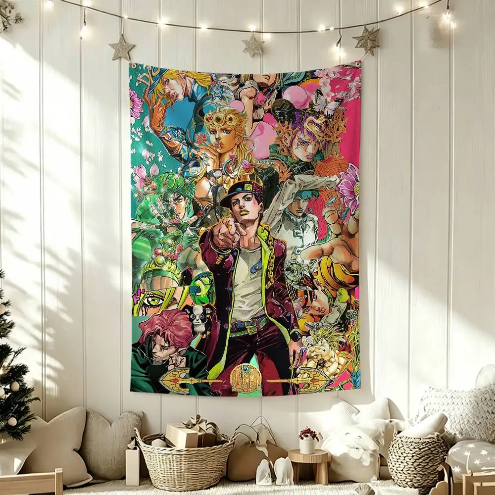 JoJos B-Bizarres Adventures   Flags Wall Hanging Tapestry Outdoor Garage Room Decorative flag Background Blanket