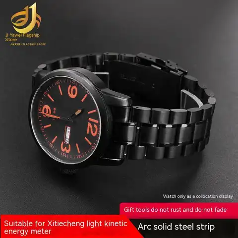 For CITIZEN stainless steel strap BM8475 watch band Orange Eco Drive watch Men's Arc Mouth Steel Watch Chain 22mm metal strap