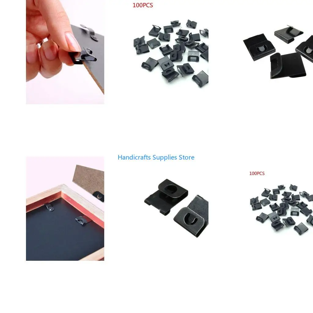 R1WA 100pcs Picture Frame Back Board Photo Wall Artwork Painting S Clip Over