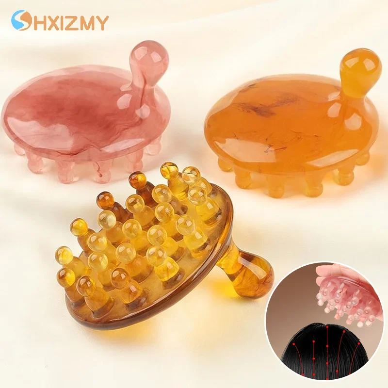 

Пять элементов, массажная щетка-меридиан из смолы, щетка для кожи головы, разблокировка тела, массаж живота, инструмент для массажа ног