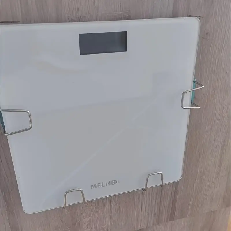 Neue wandmontierte Aufbewahrungshalterung für Gewichtswaagen, universelle Halterung, spurlos klebend, platzsparendes Design, geeignet für Zuhause und Badezimmer – Detail 8