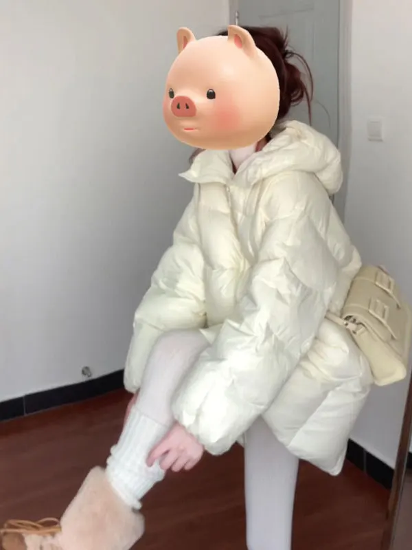 

Модная хлопковая куртка оверсайз с капюшоном в корейском стиле, стильная зимняя верхняя одежда, удобная вязаная длинная кофта на молнии...