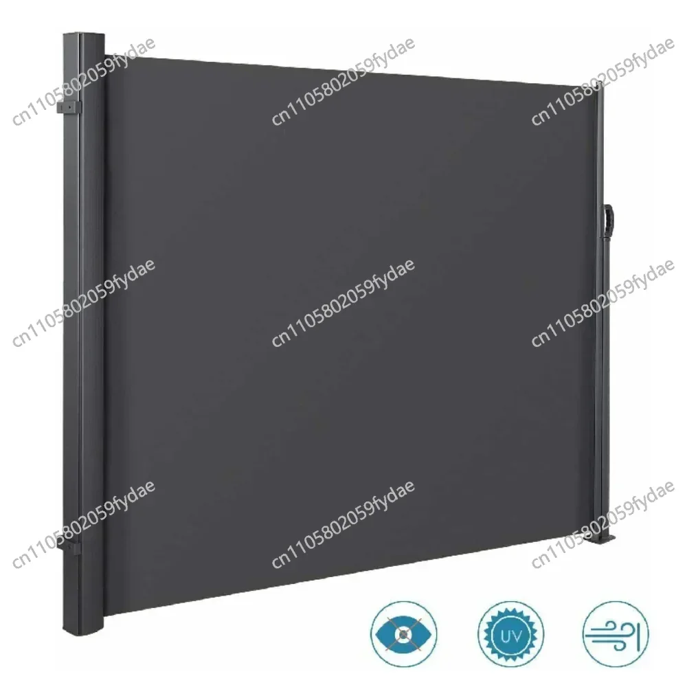 Retractable Side Awning, UV 50+ Full Aluminum Rust-Proof Patio Sunshine Screen, 280 g Thicken Privacy Divider & Wind Screen